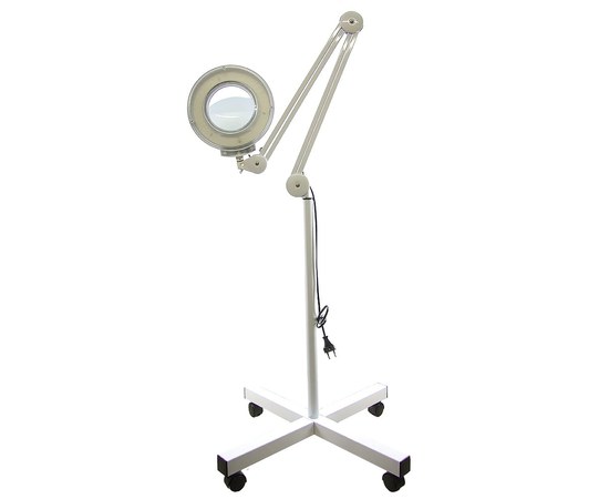 Изображение  Lamp - magnifier L053 with LED illumination on a stand with wheels