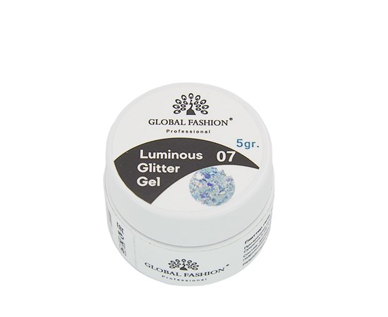 Изображение  Glitter gel glowing in the dark Global Fashion Luminous 5 g, № 7