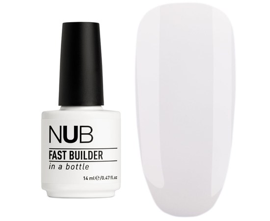 Изображение  Modeling gel NUB Fast Builder In A Bottle 01 Clear with a brush, transparent, 14 ml