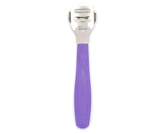 Изображение  Станок для педикюра под лезвие металлический с пластиковой ручкой, фиолетовый