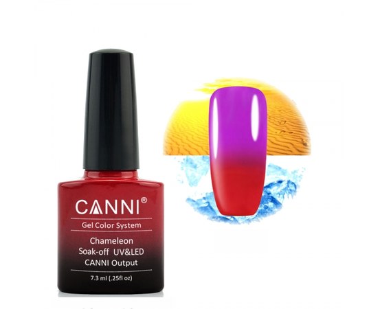 Изображение  Thermo gel polish CANNI 343 red - lilac, 7.3 ml, Color No.: 343