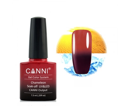 Изображение  Thermo gel polish CANNI 342 cherry - red, 7.3 ml, Color No.: 342