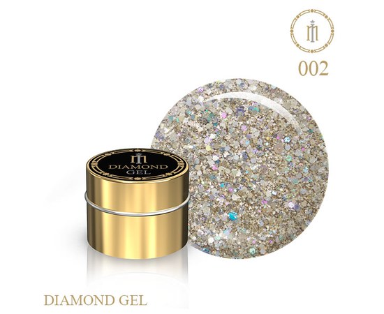 Зображення  Гель із гліттером Діамант Milano Diamond Gel № 02