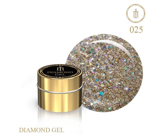 Зображення  Гель із гліттером Діамант Milano Diamond Gel № 25