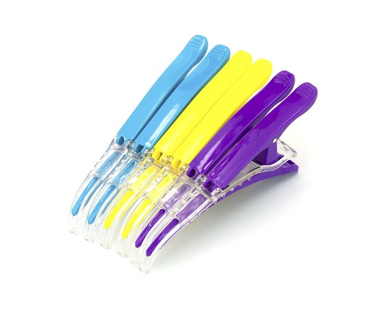Изображение  Colored plastic hair clip YRE 6 pcs