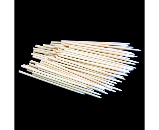 Изображение  Ватные палочки деревянные ультратонкие Micro Sticks, 7 см, 100 шт