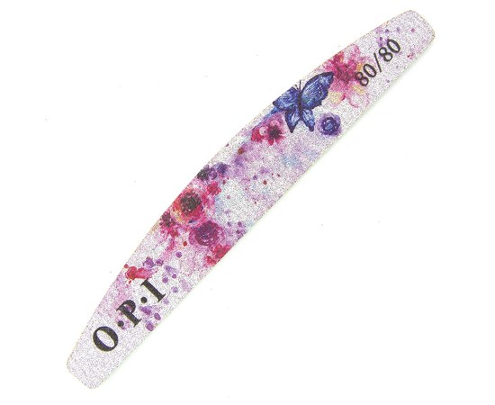Изображение  Пилочка для ногтей OPI 18 см 80/80 с цветами