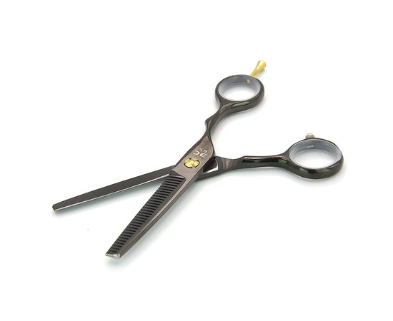 Зображення  Філірувальні сталеві ножиці для стрижки ESTET 5.5 чорні