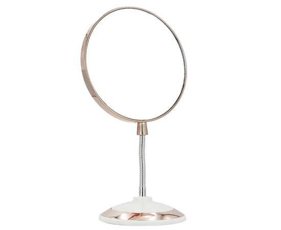 Изображение  Double-sided cosmetic mirror with flexible stem Ø14 cm