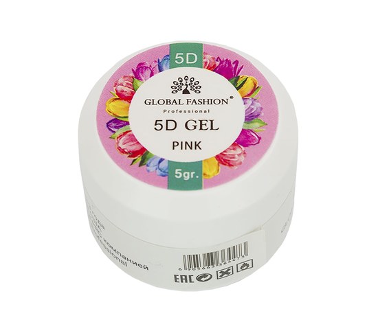 Изображение  Гель для лепки и дизайна 5D Global Fashion 5 г Pink