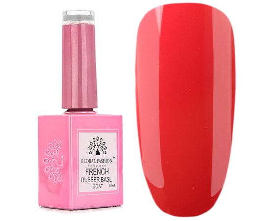 Изображение  Rubber base for French gel polish Global Fashion French Neon No. 02, Color No.: 2