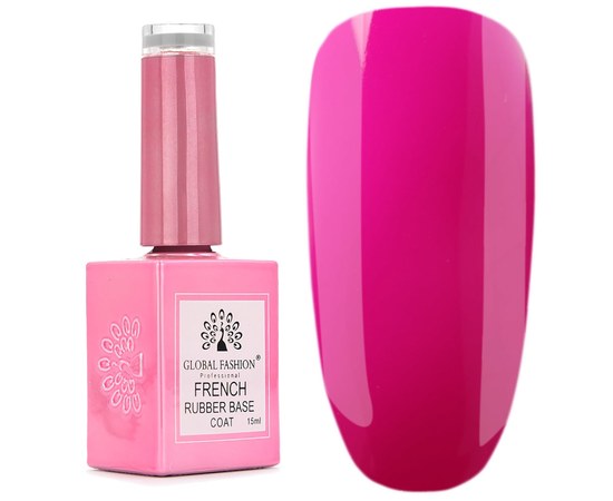 Изображение  Rubber base for French gel polish Global Fashion French Neon No. 03, Color No.: 3