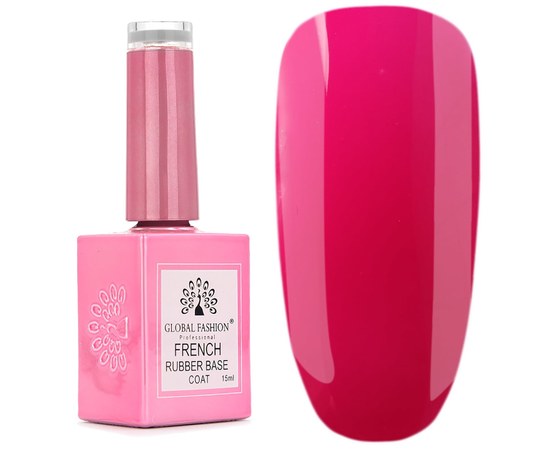 Изображение  Rubber base for gel polish French Global Fashion French Neon No. 04, Color No.: 4