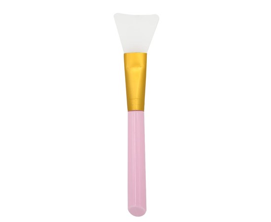 Изображение  Кисть-шпатель силиконовая для нанесения маски, розовая