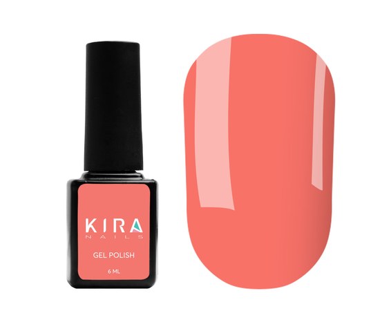 Изображение  Gel Polish Kira Nails No. 044 (bright coral pink, enamel), 6 ml, Color: 44