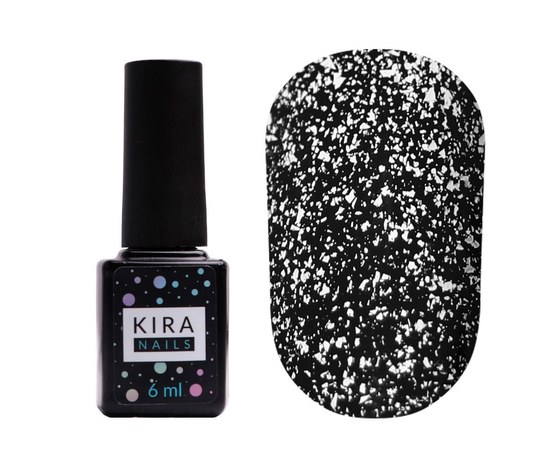 Изображение  Kira Nails No Wipe Silver Top - top without a sticky layer with silver, 6 ml