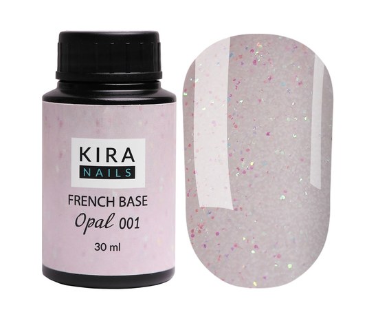 Изображение  Kira Nails French Base Opal 001 (opal), 30 ml