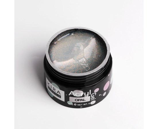 Изображение 2 Акрил-гель для ногтей Kira Nails Acryl Gel Glitter Opal, 15 г
