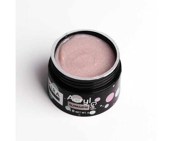 Изображение 2 Акрил-гель для ногтей Kira Nails Acryl Gel Glamour 02, 15 г