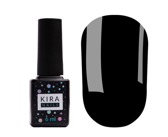 Изображение  Гель-лак Kira Nails №035 (черный, эмаль), 6 мл, Цвет №: 035