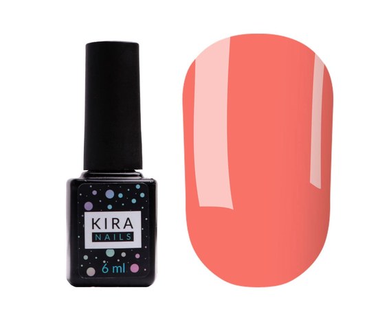 Изображение  Гель-лак Kira Nails №044 (яркий кораллово-розовый, эмаль), 6 мл, Цвет №: 044