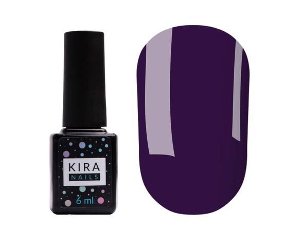 Изображение  Гель-лак Kira Nails №157 (темно-фиолетовый, эмаль), 6 мл, Цвет №: 157