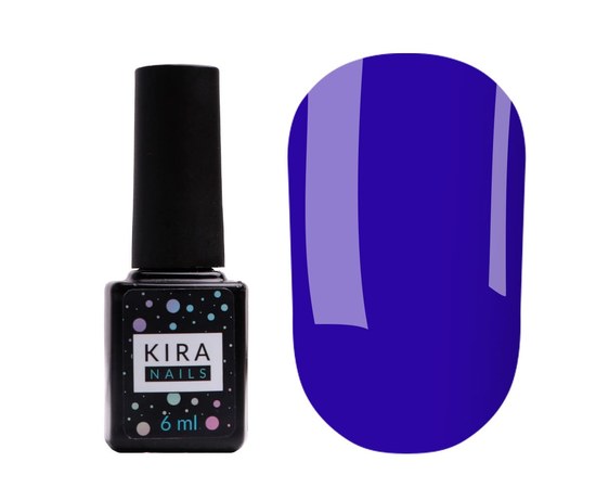 Изображение  Gel Polish Kira Nails No. 189 (electric blue, enamel), 6 ml, Color No.: 189