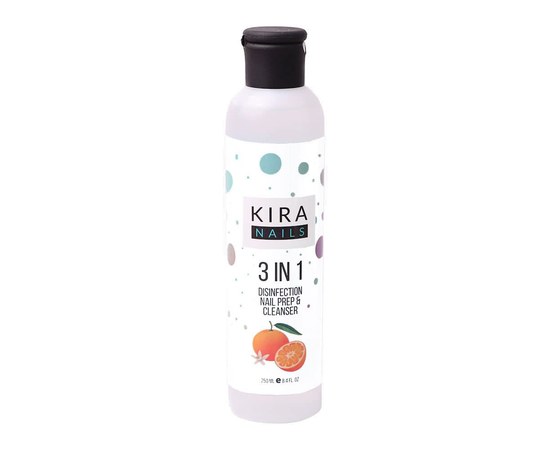 Изображение  Kira Nails 3 in 1 - tack remover, disinfectant and degreaser, 250 ml