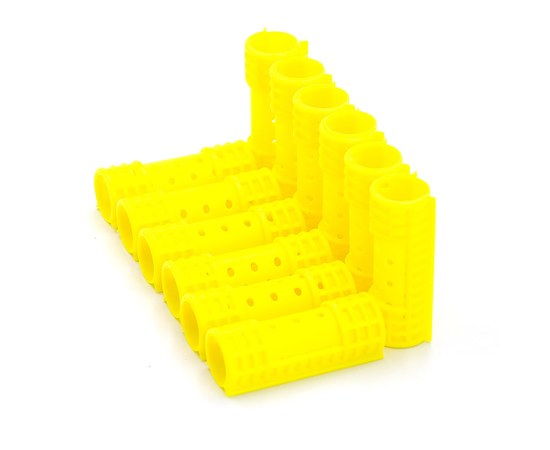 Изображение  Curlers with lid d 25 mm 12 pcs, yellow