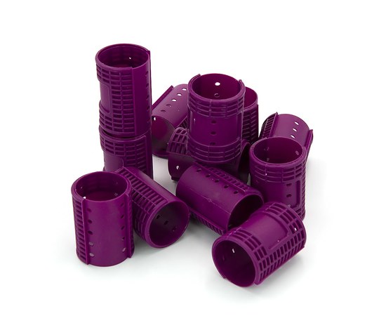 Изображение  Curler with cap d 44 mm 12 pcs, purple