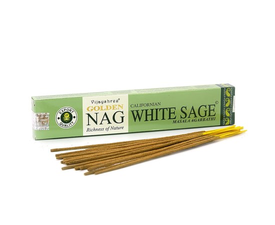 Зображення  Аромапалочки Golden Nag White Sage, 15 г