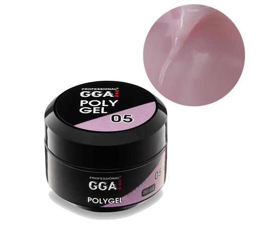 Зображення  Полігель для нарощування нігтів GGA Professional Polygel 30 мл №05 Gold Pink, Об'єм (мл, г): 30, Цвет №: 05
