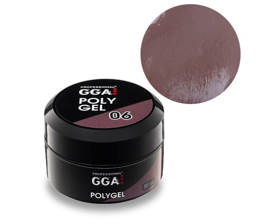 Изображение  Polygel for nail extension GGA Professional Polygel 30 ml, № 06 Natural Beige, Volume (ml, g): 30, Color No.: 6