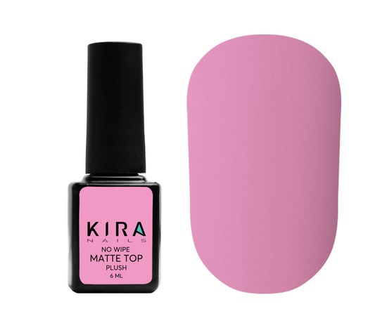 Изображение  Kira Nails No Wipe Matte Top Coat - matte fixer for gel polish without a sticky layer, 6 ml