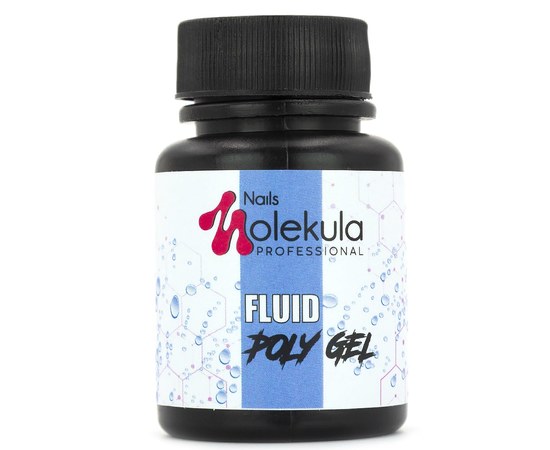 Изображение  Fluid for working with Polygel Nails Molekula Fluid Poly Gel, 30 ml