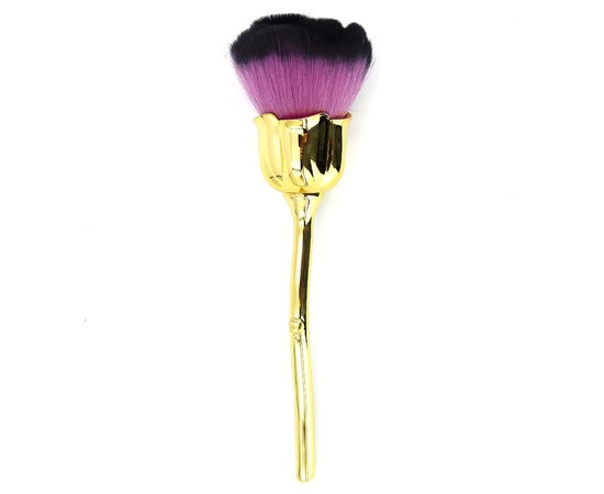 Изображение  Кисточка-щеточка для удаления ногтевой пыли цветок KST-R, цвет в ассортименте