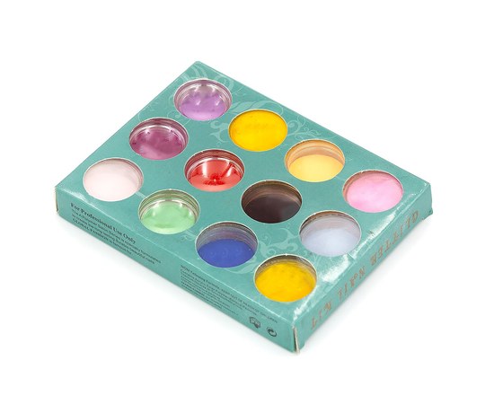 Изображение  Acrylic powder for nails Global Fashion, set of 12 colors