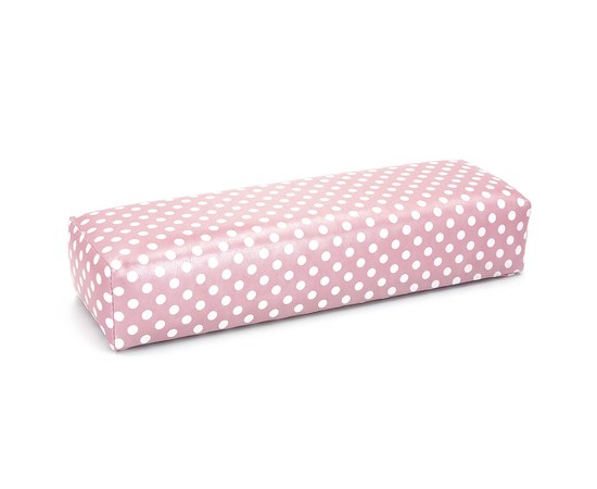 Изображение  Rectangular manicure armrest with polka dots 29x9x6 cm, pink
