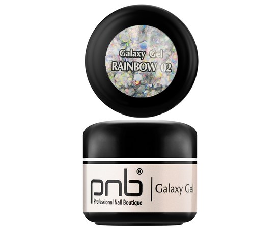 Изображение  Глиттер гель PNB Galaxy Gel 02 Rainbow, Цвет №: 002
