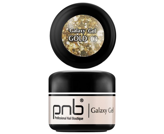 Изображение  Glitter gel PNB Galaxy Gel 03 Gold, Color No.: 3