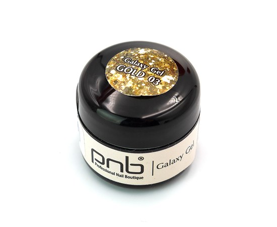 Изображение 2 Glitter gel PNB Galaxy Gel 03 Gold, Options: 3