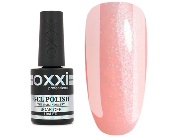 Зображення  Камуфлююча база для гель-лаку OXXI Cover Base 10 мл № 08 ніжно-рожева зі срібним шиммером, Об'єм (мл, г): 10, Цвет №: 08