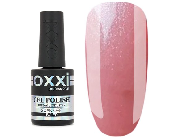 Изображение  Camouflage base for gel polish OXXI Cover Base 10 ml № 10 pale pink with silver shimmer, Volume (ml, g): 10, Color No.: 10