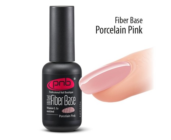 Изображение  Base with nylon fibers Fiber Base PNB 4 ml, Porcelain Pink