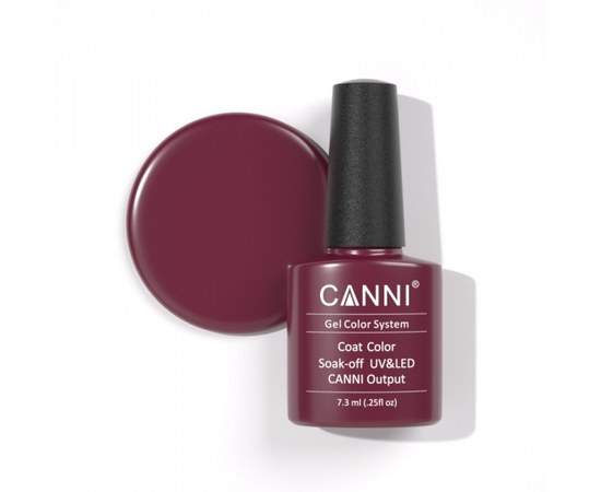Изображение  Gel polish CANNI 257 dark red, 7.3 ml, Volume (ml, g): 44992, Color No.: 257