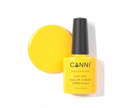 Изображение  Gel polish CANNI 001 yellow, 7.3 ml, Volume (ml, g): 44992, Color No.: 1