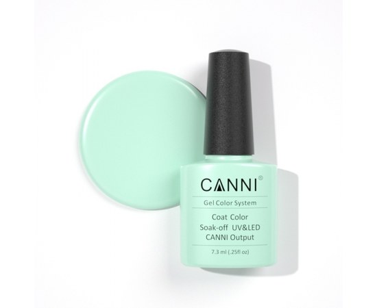Изображение  Gel polish CANNI 253 mint cream, 7.3 ml, Volume (ml, g): 44992, Color No.: 253