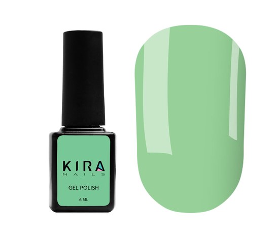 Изображение  Гель-лак Kira Nails №024 (салатовый, эмаль), 6 мл, Цвет: 024