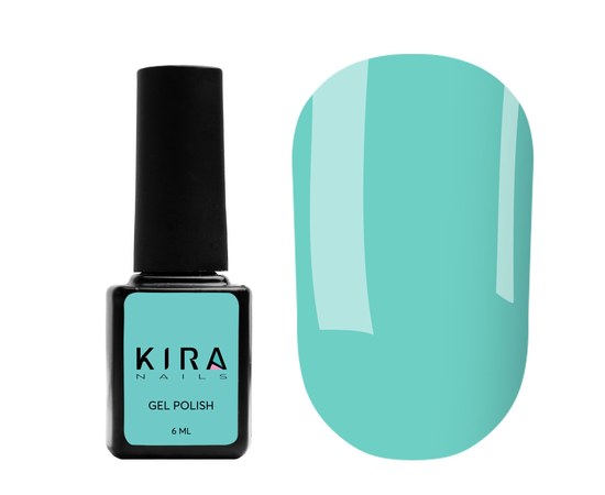 Изображение  Гель-лак Kira Nails №027 (голубой, эмаль), 6 мл, Цвет: 027