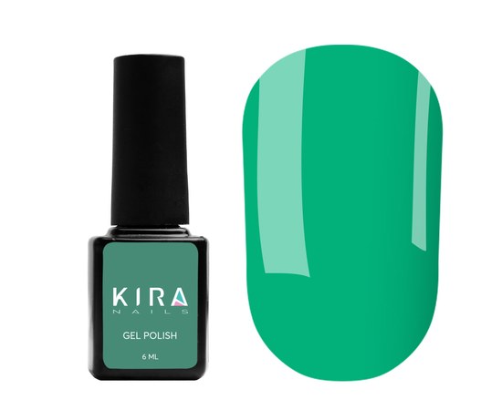 Изображение  Гель-лак Kira Nails №028 (зеленый, эмаль), 6 мл, Цвет: 028